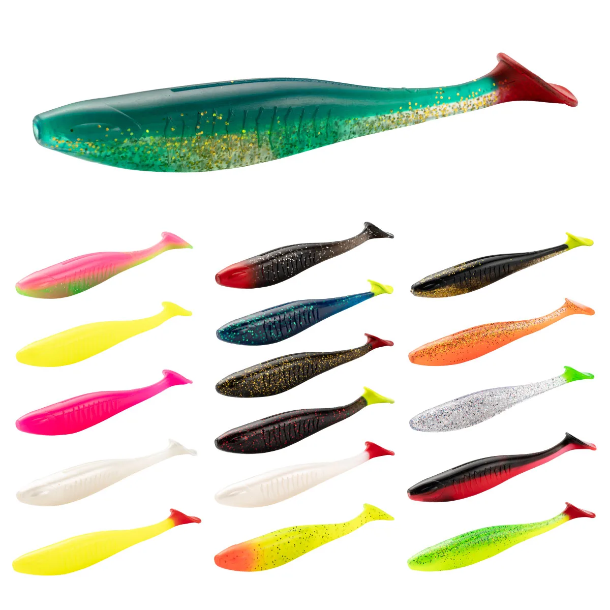 Soft Fishing Lure 10cm 14cm soft bait for Pike Floating Lure Artificial Silicone Isca Fishing Lures and Fishing tackle Bass Lure - imagen 5