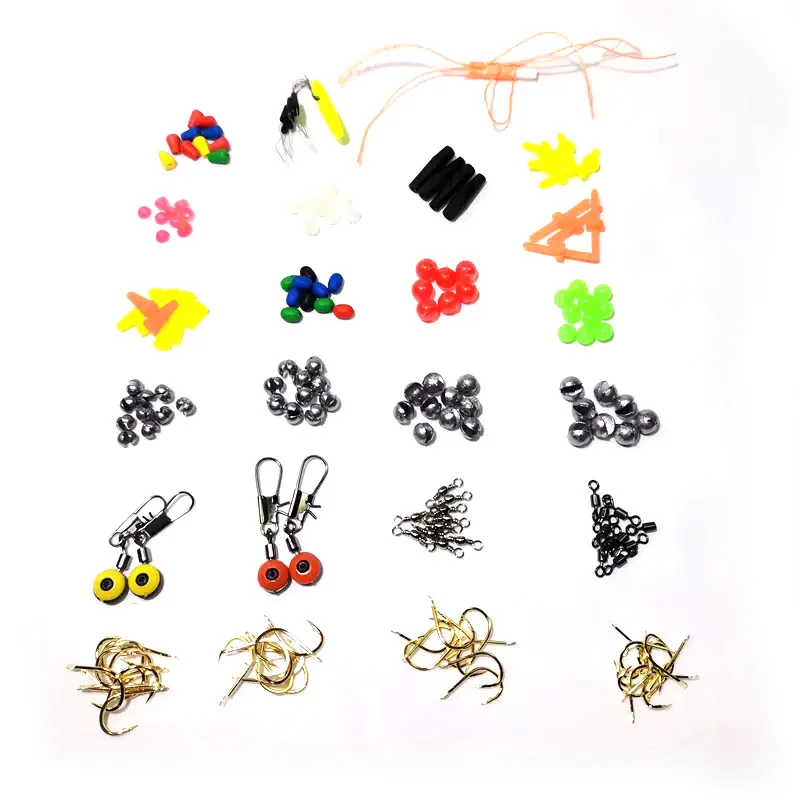 1 Juego de 184 Uds., 24 tipos de accesorios de pesca en roca, conjunto combinado, caja de equipo de pesca en el mar, conveniente y práctico, adecuado para peces de mar - imagen 5