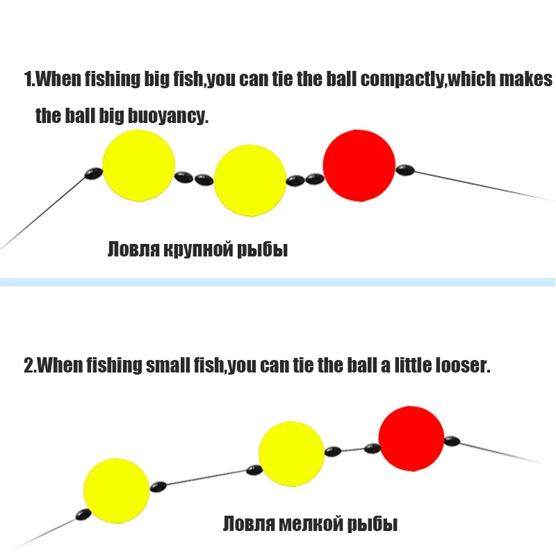 WLPFISHING-señuelo flotante para pesca, flotadores esféricos deslizantes, artículos para accesorios de pesca, herramientas, 5 unidades por lote - imagen 4