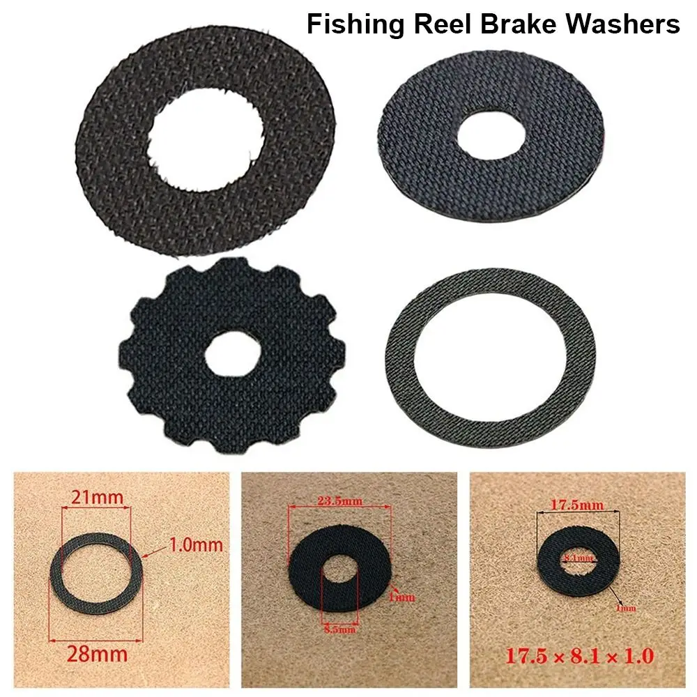 Arandelas de freno de carrete de pesca de fibra de carbono, arandelas de arrastre negras de 1mm, herramientas de pesca, accesorios para carretes de tambor Baitcasting, 1 Uds. - imagen 4