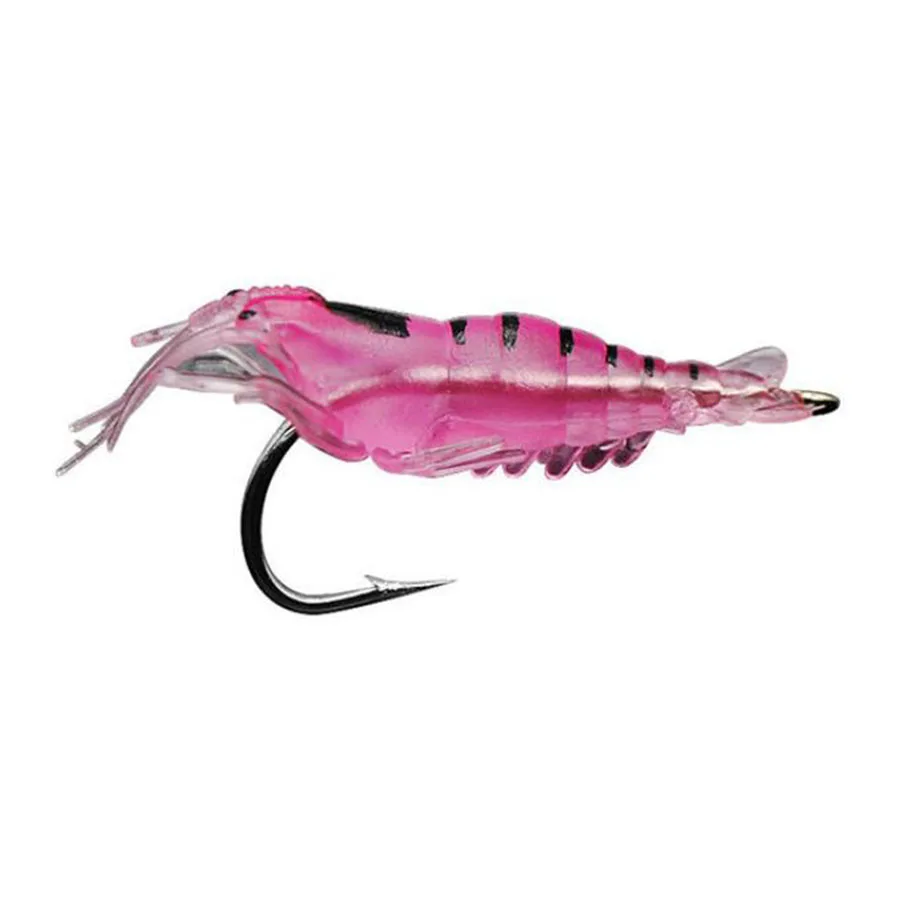 10 Uds. Señuelo de camarón suave anzuelo de gusano Artificial señuelos Crankbait afilados cebo de gambas de silicona Pesca para cebo de Pesca - imagen 5