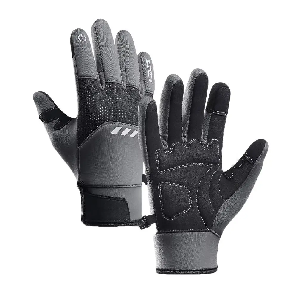 Guantes cálidos de invierno impermeables a la moda, guantes de motocicleta para mantener el calor con pantalla táctil, guantes de ciclismo gruesos antideslizantes para deportes al aire libre - imagen 2