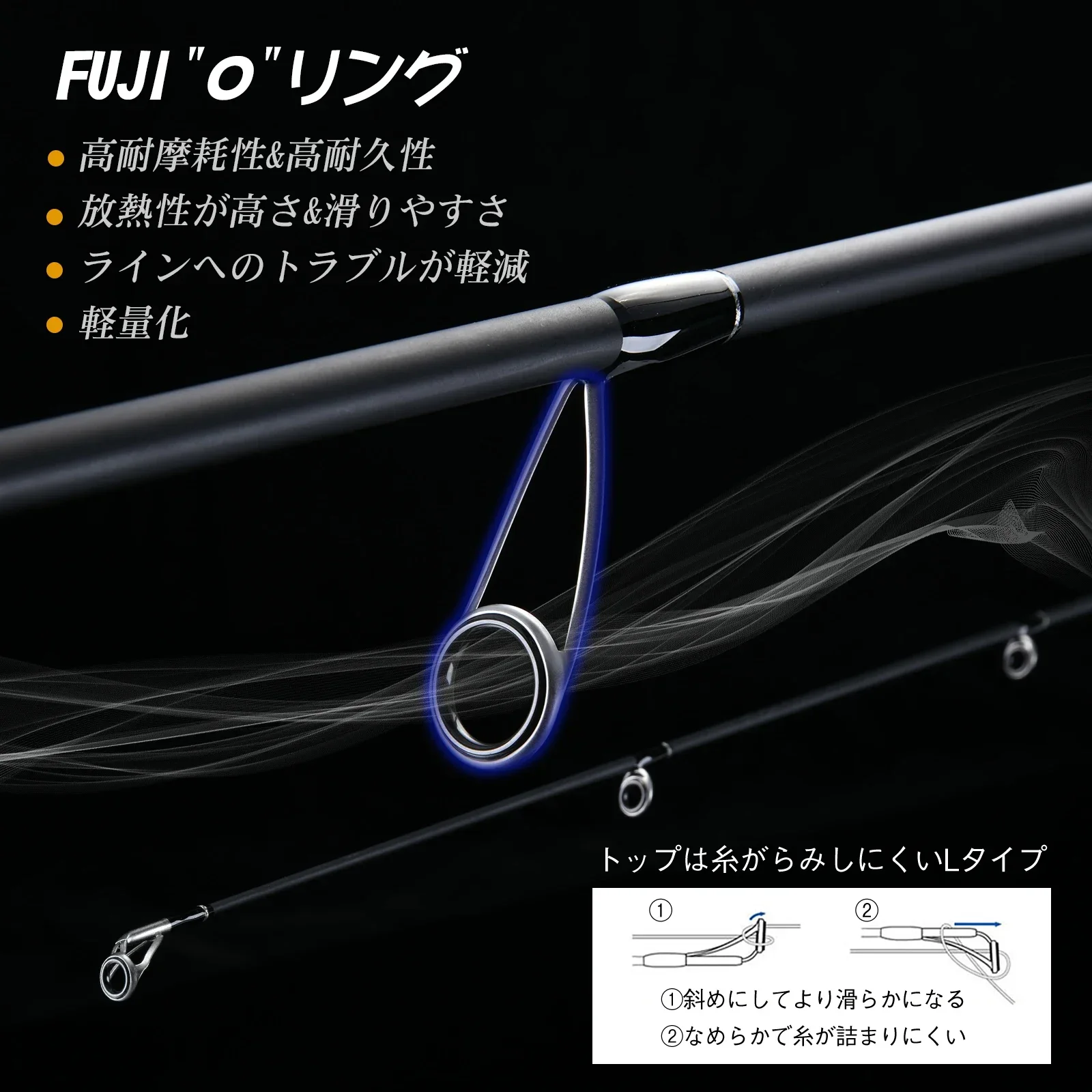 Goture Aerglo-N caña de pescar de carbono M/MH potencia 2,4 m 2,7 m 2,86 m caña de pescar giratoria de carbono 2 secciones señuelo caña de pescar para lubina - imagen 4