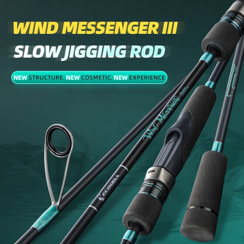 Caña Slow Jigging Ecooda EWMSJ III de Carbono – Estructura para mar