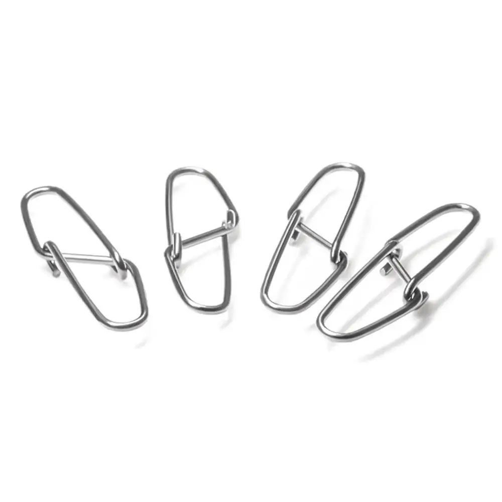 Aparejos de pesca con cierre de Clip rápido, suministros de pesca de calabaza, anillos divididos, barril de broche giratorio, Pin de doble hebilla - imagen 2