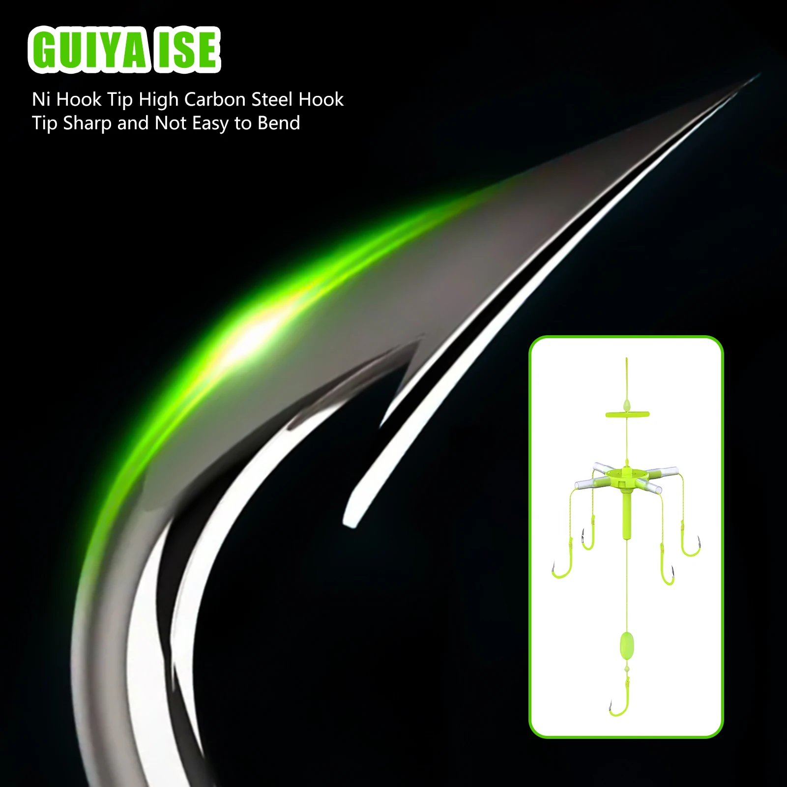 Anzuelo de pesca flotante, anzuelos de carpa cabezona de acero inoxidable, anzuelos de pesca fuertes y afilados para pesca en agua dulce y salada, 1 ud. - imagen 3