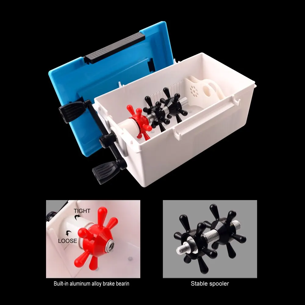ILURE-Enrollador de línea de pesca portátil, caja de almacenamiento de herramientas, carrete giratorio, aparejos de pesca, equipo cambiador de alambre - imagen 3