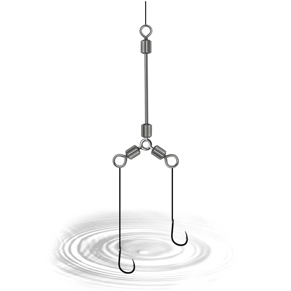 DNDYUJU-Conector de Pesca en forma de O de pierna larga, 30 piezas, rodamiento giratorio de tres vías, aparejos, accesorios de Pesca - imagen 4