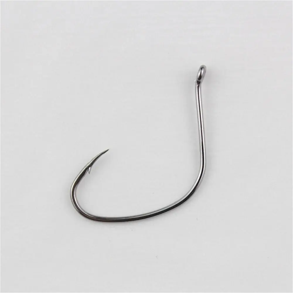 Anzuelos de pesca de gran espacio de acero de alto carbono, gancho de púas, anzuelos de aparejo, gusano de fuerte resistencia, trucha, lubina - imagen 3