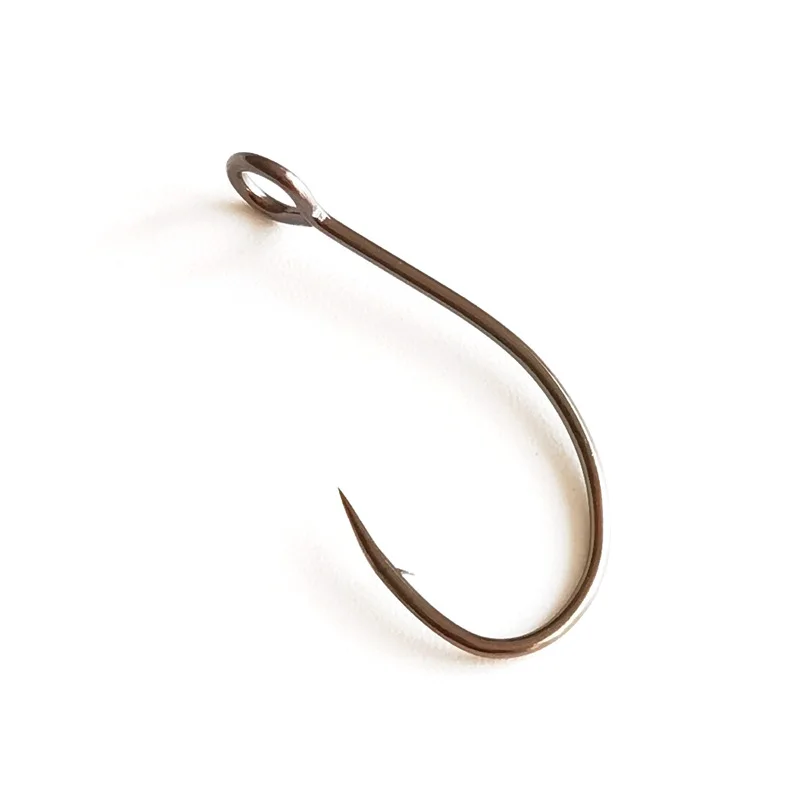 Ganchos de cuchara de pesca de acero al carbono con púa, gancho único de níquel negro, trucha, 1 #2 #4 #6 #8 #10 #12 #14 #, 1000 unids/lote por bolsa - imagen 2