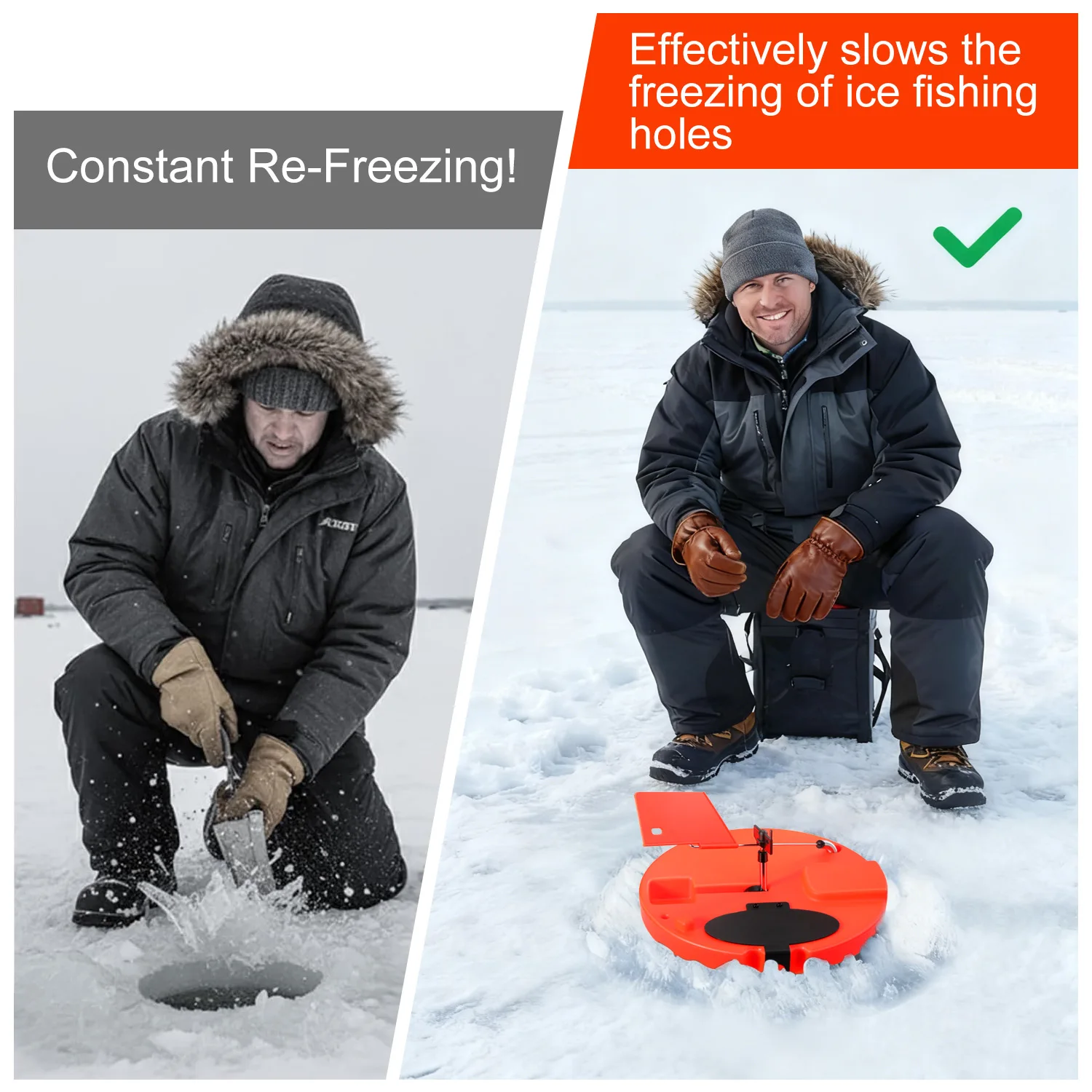 Kit Pesca en Hielo con Bandera Sougayilang – Portátil para Invierno - imagen 5