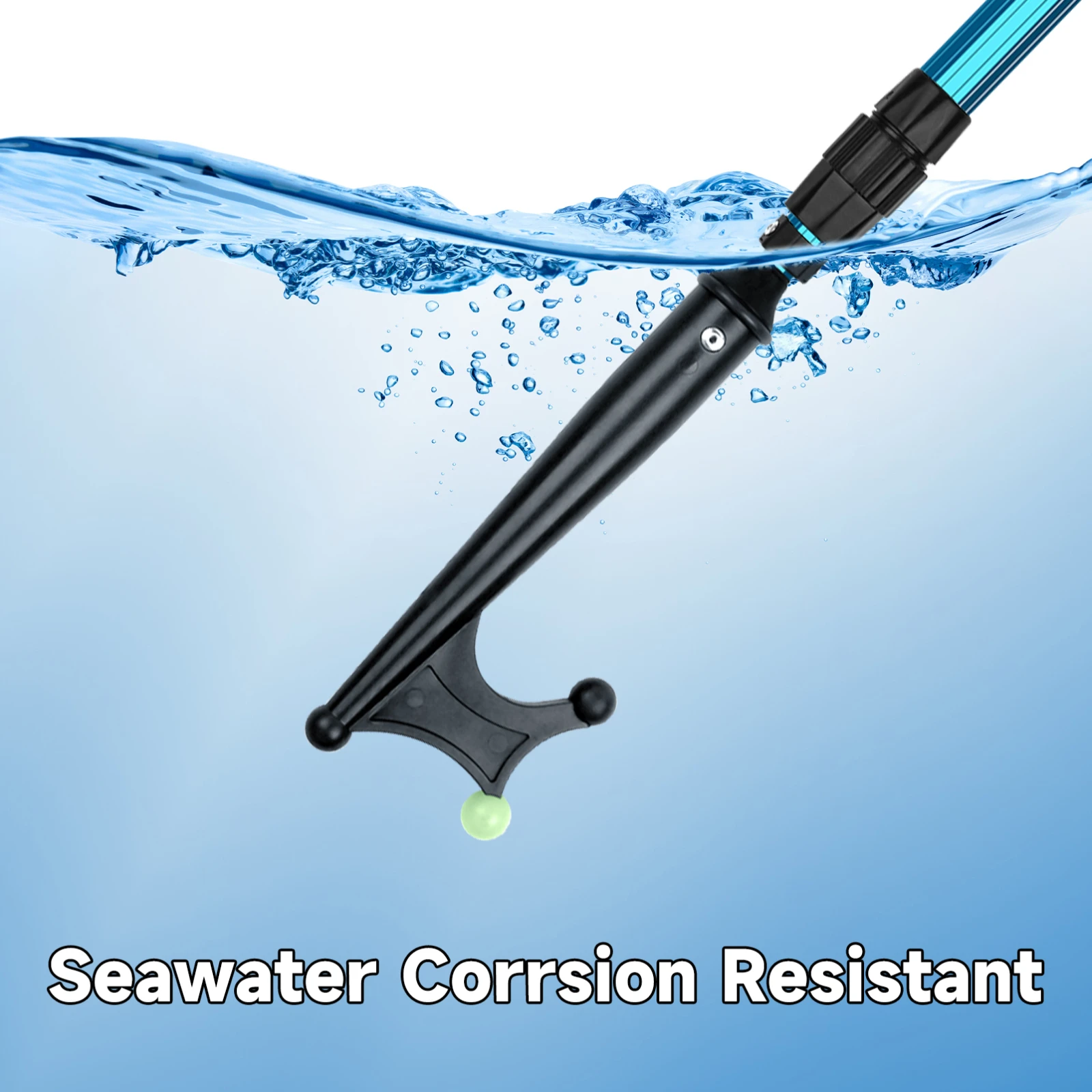 SANLIKE-anzuelo de plástico negro para barco, extremo de tornillo roscado de 1/4 pulgadas, parte superior de repuesto para ormenta, velero, yate, accesorios de pesca - imagen 5