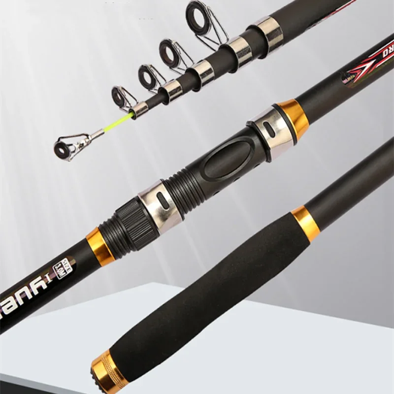 Caña de pescar giratoria telescópica EVA ultraligera Mini alimentador de carpa caña de viaje de mar portátil 1,8 M 2,1 M 2,4 M 2,7 M 3,0 M 3,6 M - imagen 5