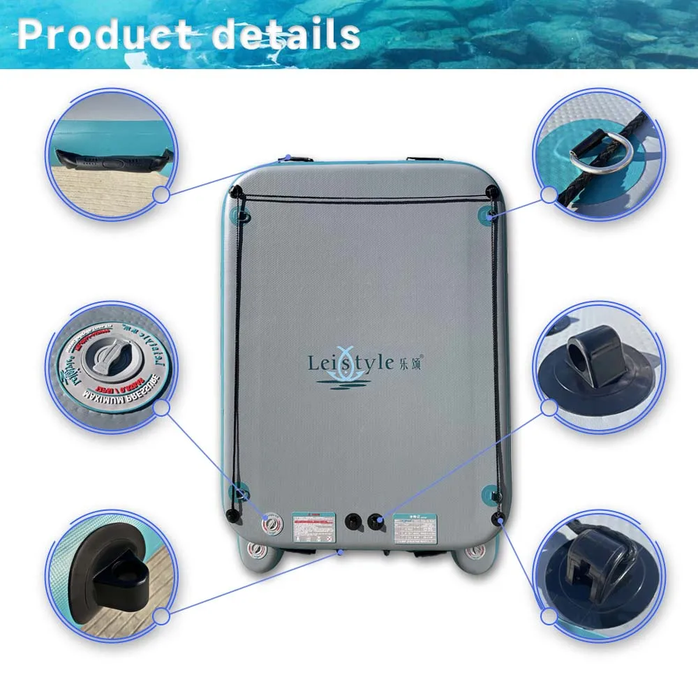 Solarmarine-plataforma de agua inflable, balsa de muelle para isla, pontón flotante para pesca, piscina de lago y río, 200cm, 2 personas - imagen 3