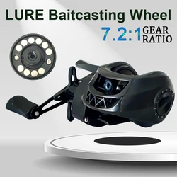 Carrete Baitcasting de Metal para Pesca de Lance Largo en Agua Salada