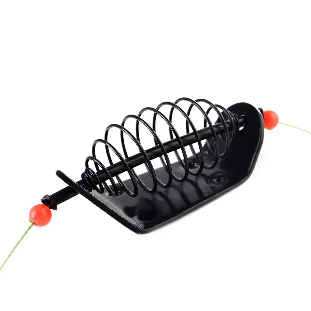 NGB 1 unidad 20G-100G longitud 39CM tres anzuelos jaula para cebo de pesca plomo giratorio con ganchos de línea para alimentador de carpa - imagen 4