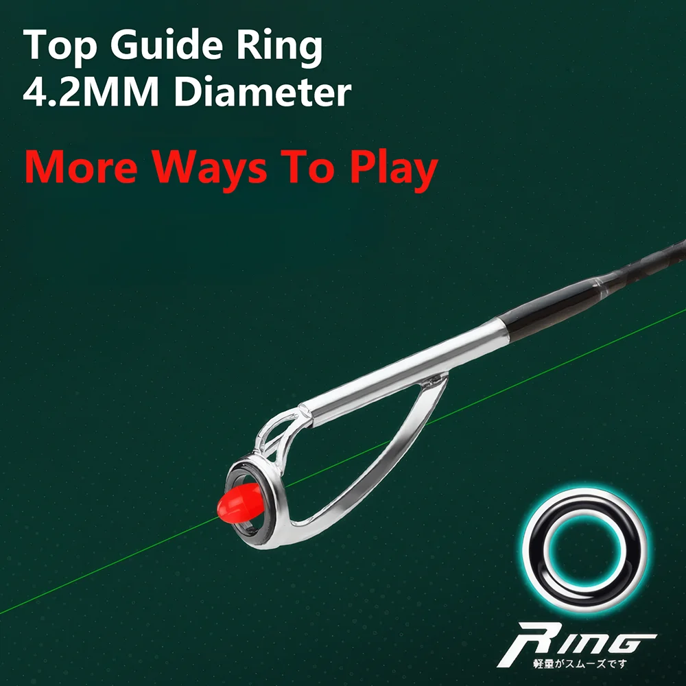 Herramienta de pesca con caña de pescar ultraligera de fibra de carbono, caña giratoria en L para carpa, trucha, lubina, cebo pequeño de 3-10g, accesorios para caña de pescar en barco - imagen 5