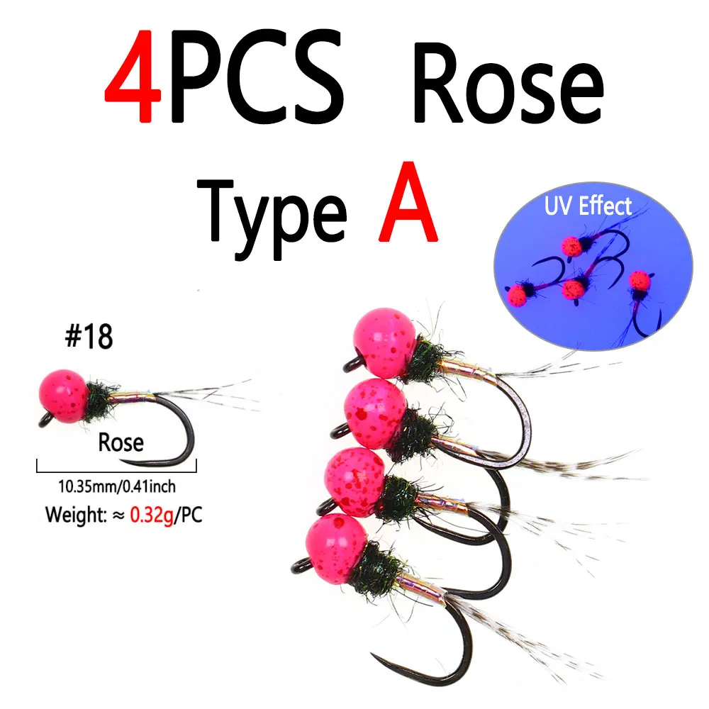 4pcs Rose A