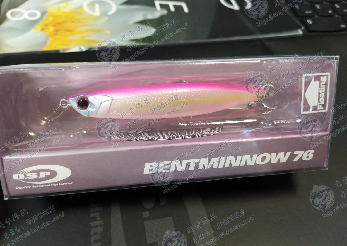 Cebo Mino de superficie poco profunda, sistema de agua Mino, peces en peligro de peligro, Japón, OSP, Bent, 76F, 4,3g - imagen 3