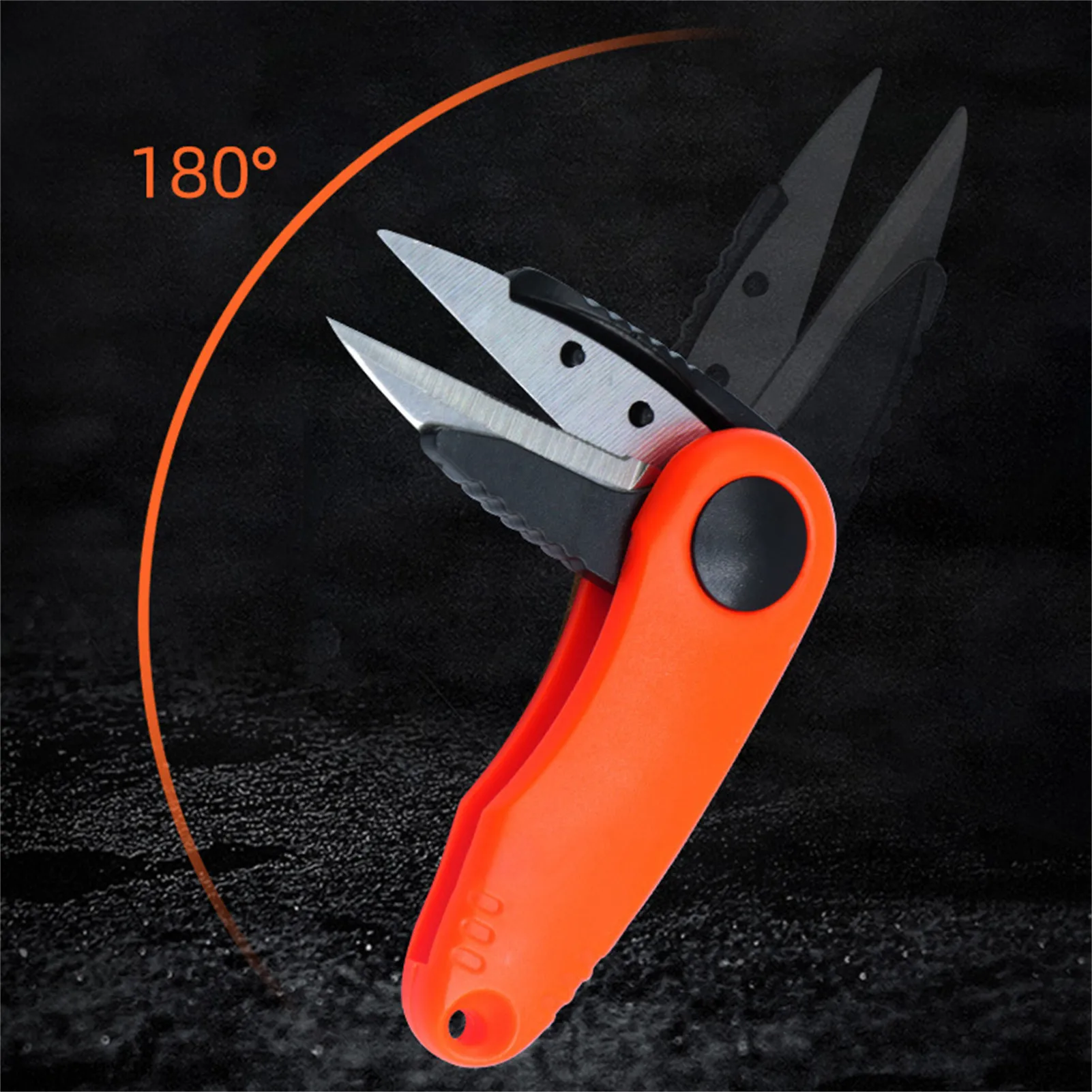 Mini tijeras de pesca portátiles de acero inoxidable, tijeras a prueba de óxido, tijeras de hilo de pescar plegables, accesorios de pesca prácticos