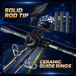 Sougayilang Combo Caña y Carrete Carbono MH 1.8m - 6.4:1 Arrastre 8kg