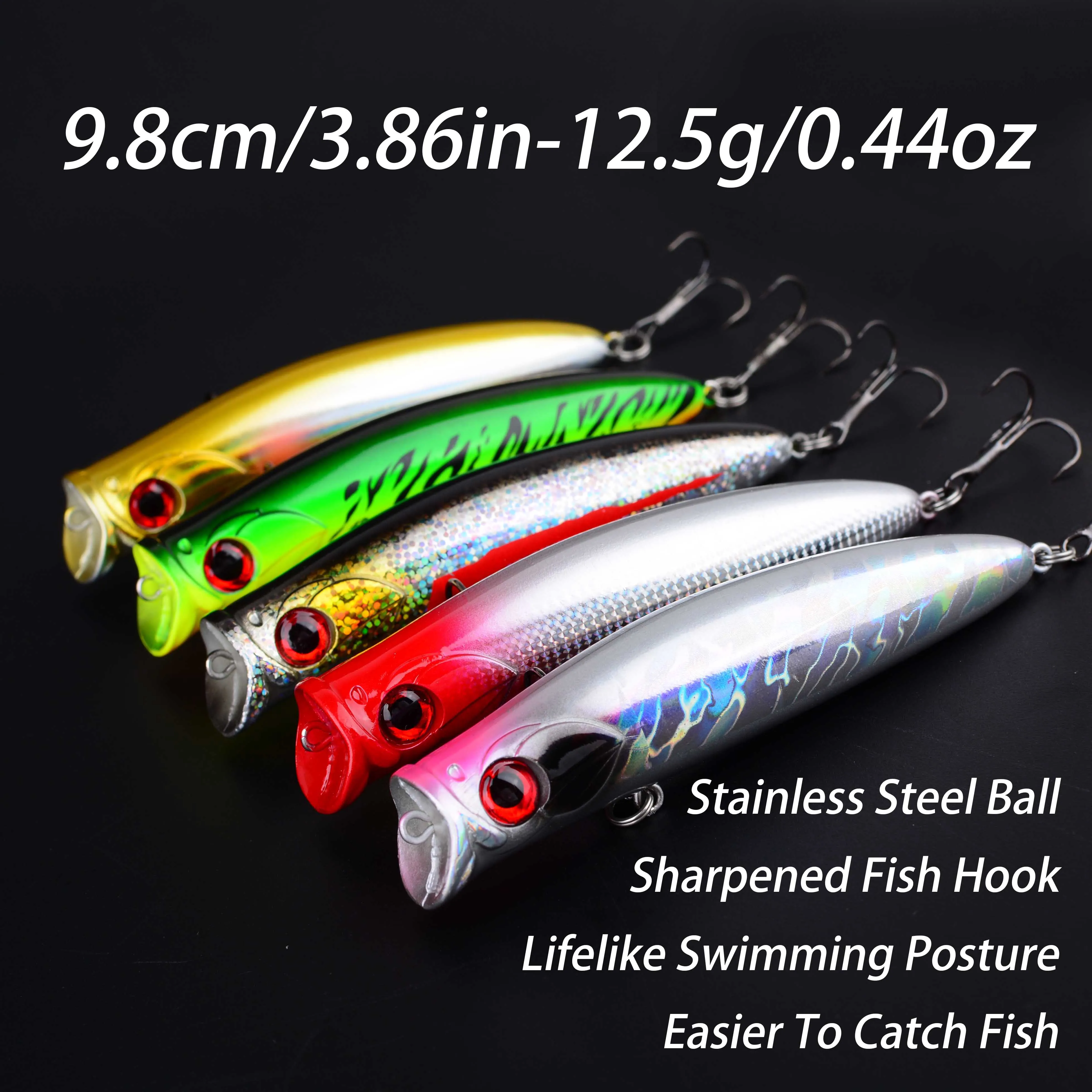 5 uds señuelo de pesca Minnow agua salada lubina negra Pike cebos duros de fundición larga - imagen 2