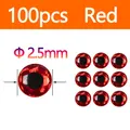 Red 100pcs 2.5mm
