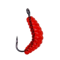 Gusanos de vinilo artificiales con anzuelo para pesca en agua dulce