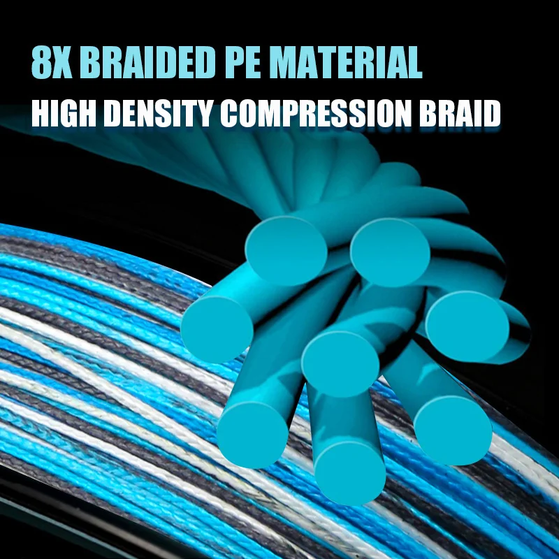 BETTER LEADER-sedal de pesca trenzado de 8 hebras, hilo de pescar de 100M de PE, tejido de pesca en agua salada, multifilamento, Power Pro - imagen 4