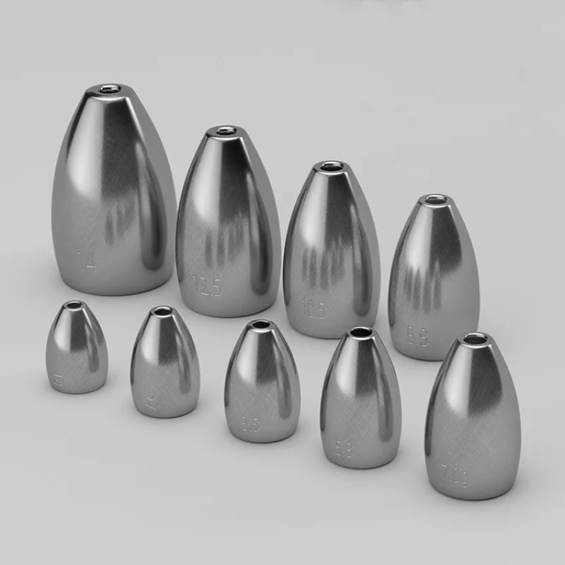 Plomo de plomo de aleación de Metal para pesca, aparejo Texas Carolina, aparejos de plomo, asistencia para lanzar peso, accesorios de aparejos de pesca de fundición larga