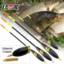 FTK 5 unids/lote Barguzinsky Fir Bobber flotador de pesca tamaño mixto 20,8 cm-23,5 cm cobre océano roca boya para aparejos de pesca de carpa