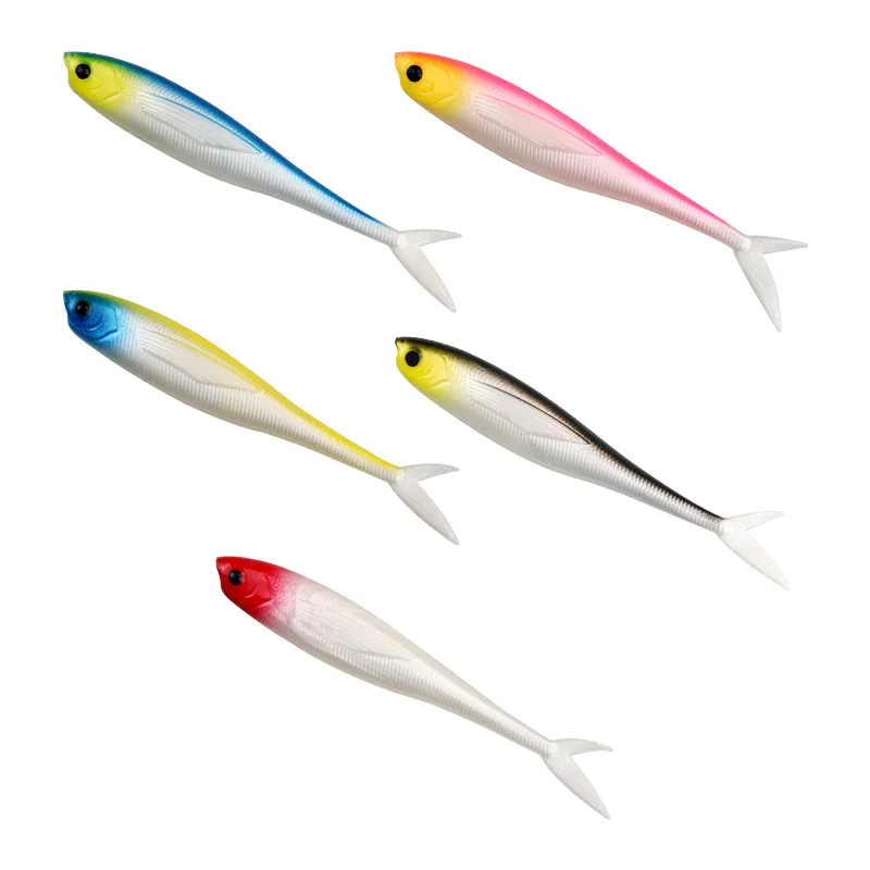 MUKUN 2 uds flotante 12cm 9g caída Shotting cebo suave señuelo de pesca Wobblers Leurre Souple señuelo caminar los señuelos del perro - imagen 5