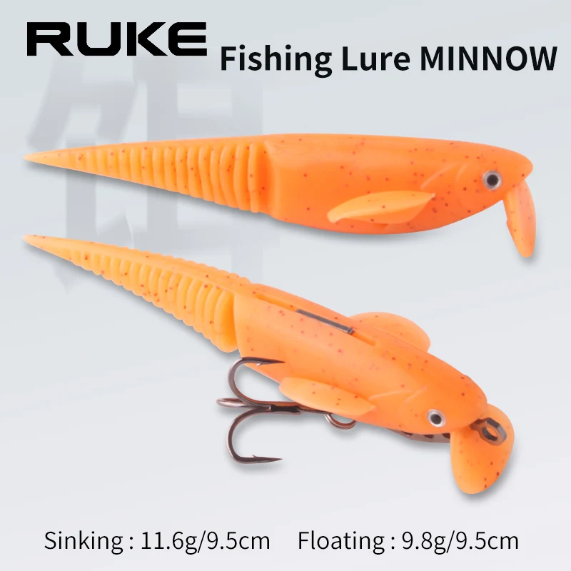 Señuelo Minnow Ruke 95mm – Flotante para Lubina y Trucha - imagen 2