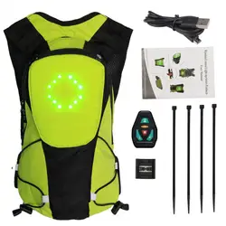 Mochila ciclismo LED recargable reflectante para seguridad nocturna