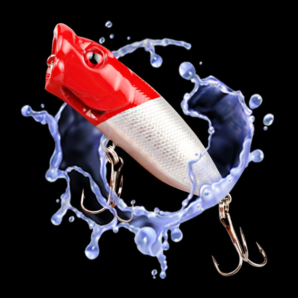 2 uds pesca flotante Popper 7cm 12,2g Señuelos de Pesca Topwater Crankbait lápiz Artificial duro Swimbaits agua salada agua dulce - imagen 2