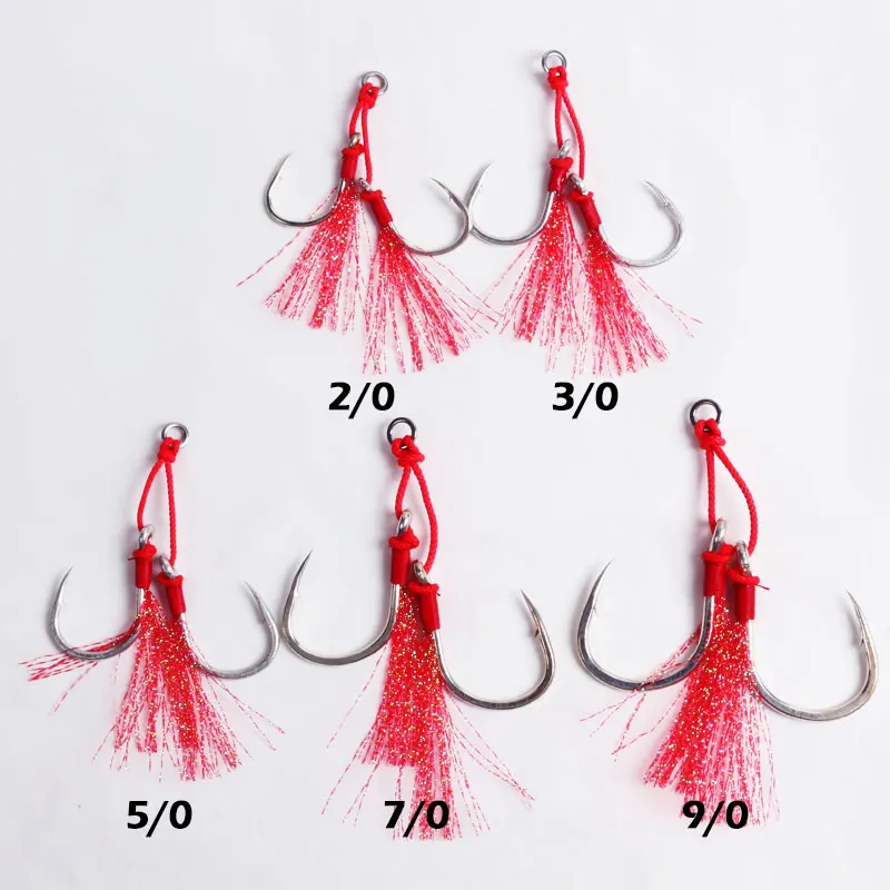 OBSESSION-anzuelo con púas para pescar, anzuelo de línea de PE, anzuelo con pluma de hilo Sabiki, accesorios de Pesca de carpa - imagen 5