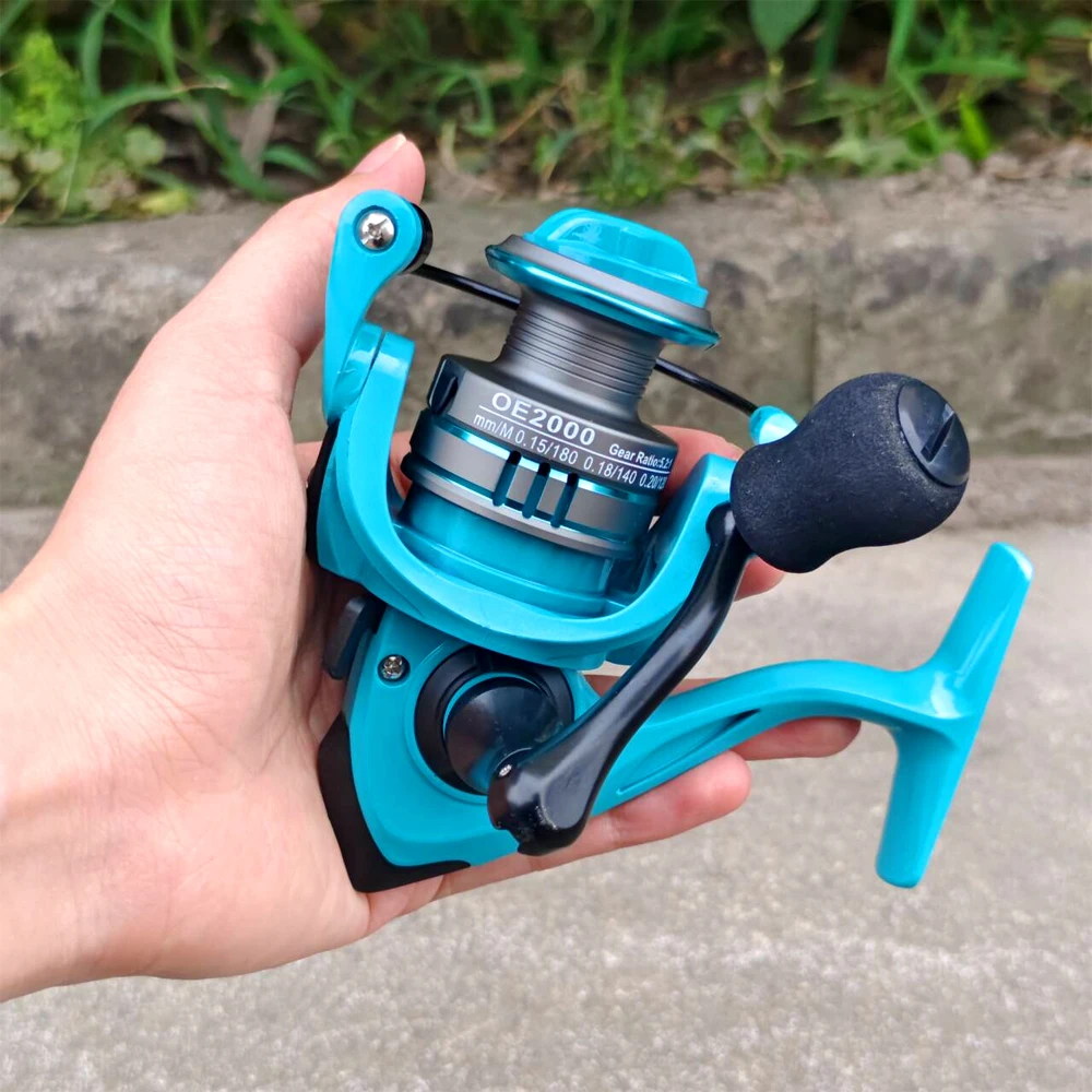 Carretes giratorios ultraligeros serie OE 2000-7000 de alta velocidad 5,2: 1 carrete de pesca de carpa copa de línea de Metal para lubina/trote/peche/carpa - imagen 4