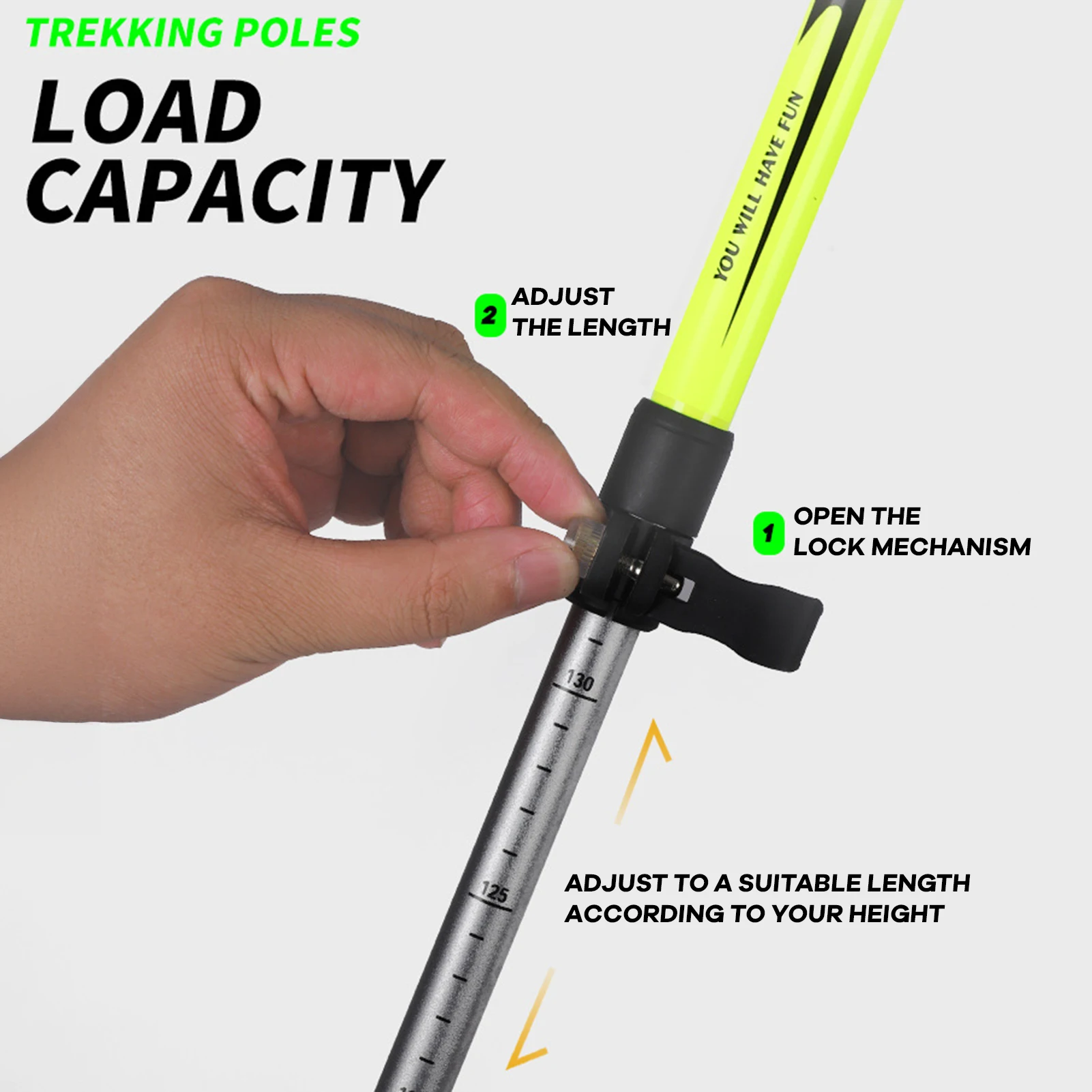 Bastones de senderismo telescópicos Alpenstock ultraligeros de aleación de aluminio, 1,15/1,35 m, para otoño e invierno, para senderismo al aire libre, antideslizantes - imagen 4