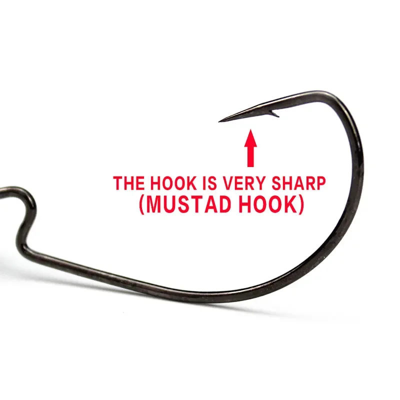 5 unids/lote anzuelos de cabeza de plomo de pesca 3g 5g 7g 10g gancho compensado accesorios de carpa acero inoxidable Hamecon Carbone aparejos de invierno - imagen 4