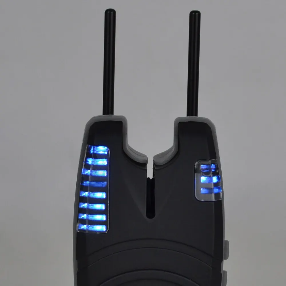 Hirisi-alarma de mordedura de pesca de carpa, indicador de mordedura de pescado, barra de enganche, LED azul, accesorios de pesca, 2 piezas - imagen 4