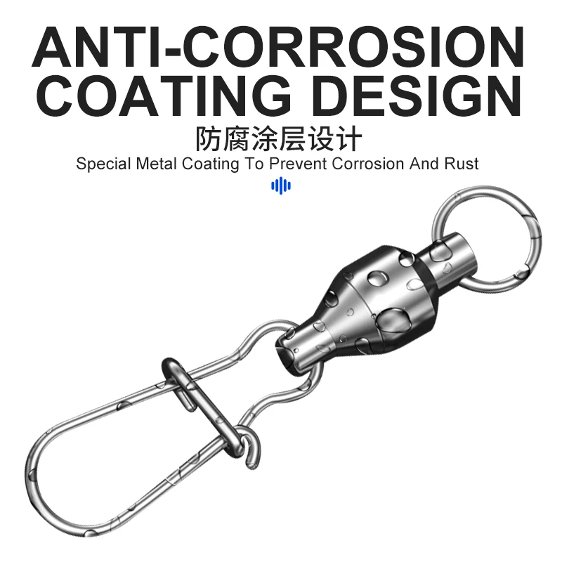 OBSESSION LT005 10 unid/bolsa rodamiento de bolas anillo sólido giratorio conector de pesca barril giratorio señuelo para accesorios de pesca de mar - imagen 5