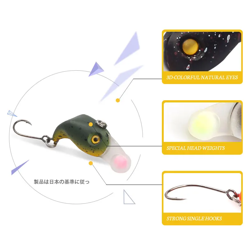 Magic Works-Mini señuelo de pesca que se hunde, Crankbaits, vibrador Wobblers, 2,5g, 25mm, cebos de pesca artificiales, señuelos duros - imagen 5