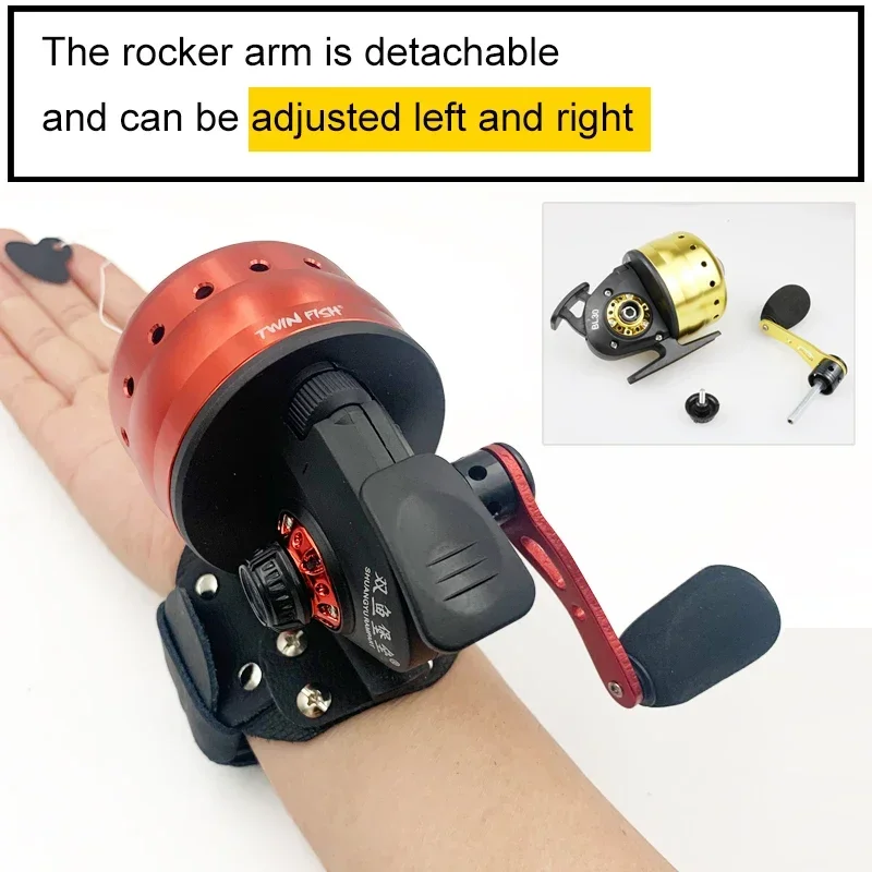 Carrete cerrado BL30 pesca 4 + 1BB 3,6:1 relación de engranaje tirachinas rueda de Metal cerrada arco al aire libre caza pesca con línea de PE 45M - imagen 3