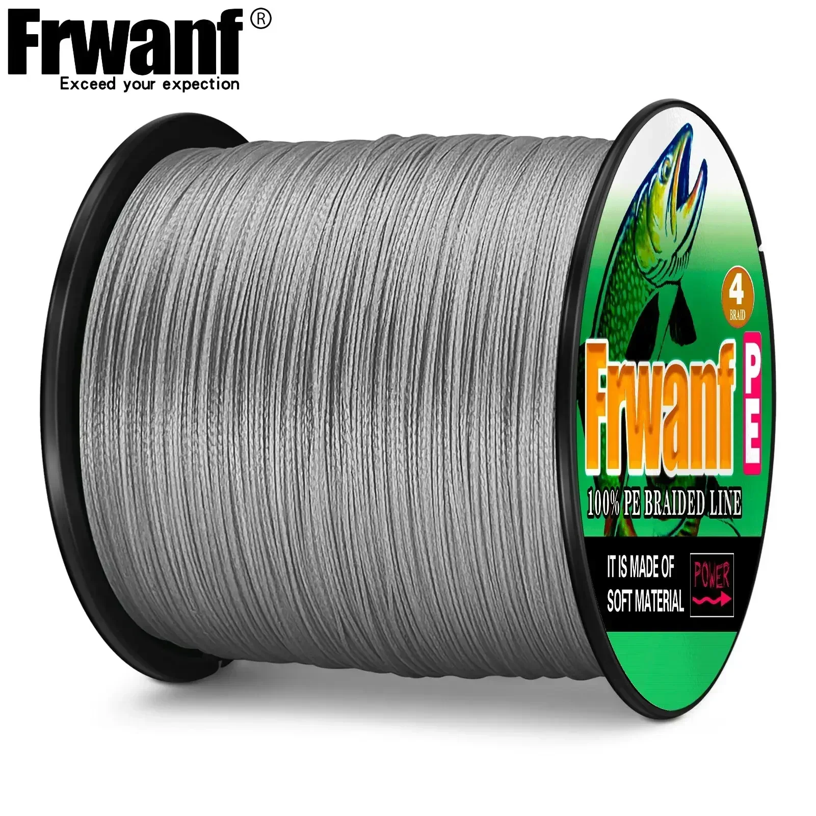 Frwanf-sedal de pesca trenzado de PE, 4 hebras, 2-100LB, 2000M, línea multifilamento trenzada japonesa, alambre de pesca súper fuerte, agua dulce de mar - imagen 3