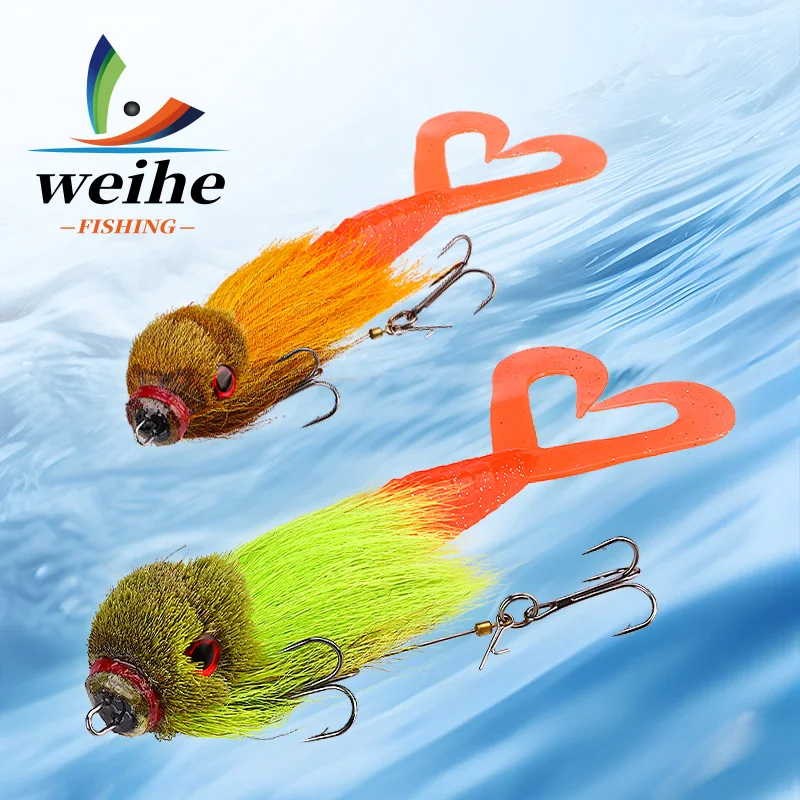 Weihe, 1 Uds., ratón de pelo de ciervo, 21cm40g, Luya, tiro largo, agua hundida, cebo duro, cola de horquilla, cebo falso, equipo de pesca