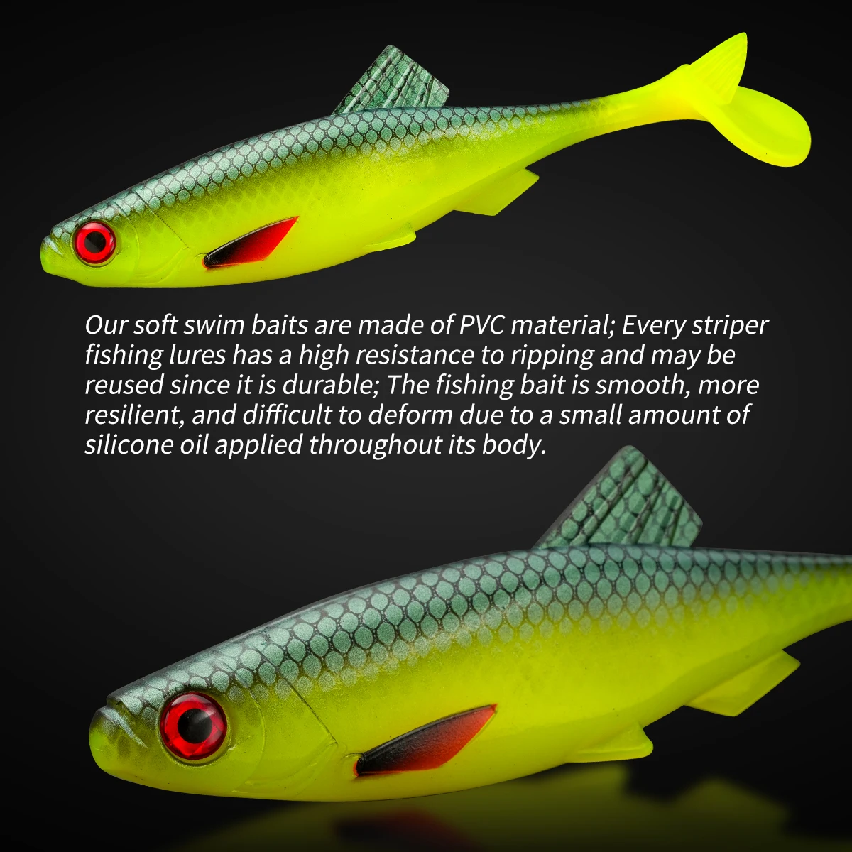 Cebo suave grande que se hunde, 15cm, 20cm, Señuelos de pesca, cebo suave, perca, Lucio, SwimBait, Crankbait, aparejos de pesca - imagen 4