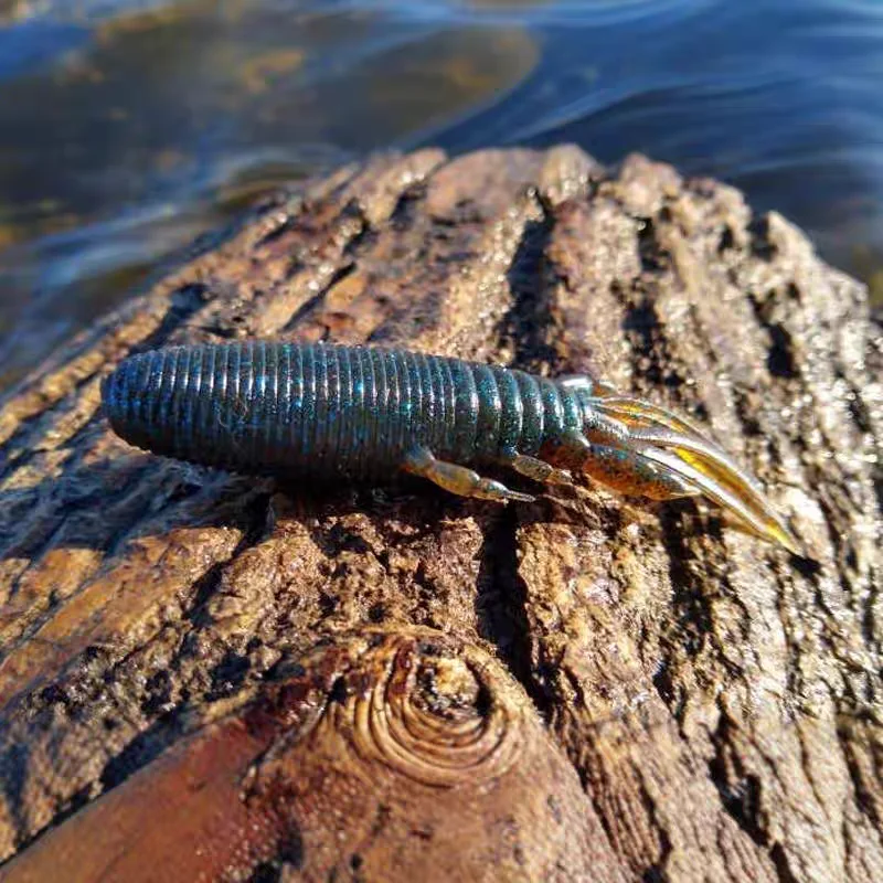 Japón RAID Japón importado BUGGY CRAW 4 pulgadas alta gravedad específica sin plomo obstáculo tipo camarón señuelo perca cebo suave - imagen 3