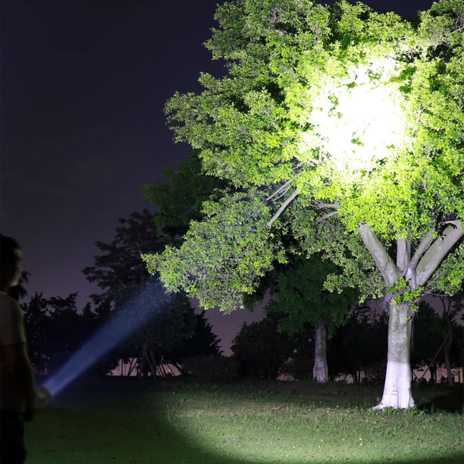 Linterna táctica de alto Lumen, linterna recargable por USB con mango para actividades al aire libre en días lluviosos o nevados UT - imagen 2