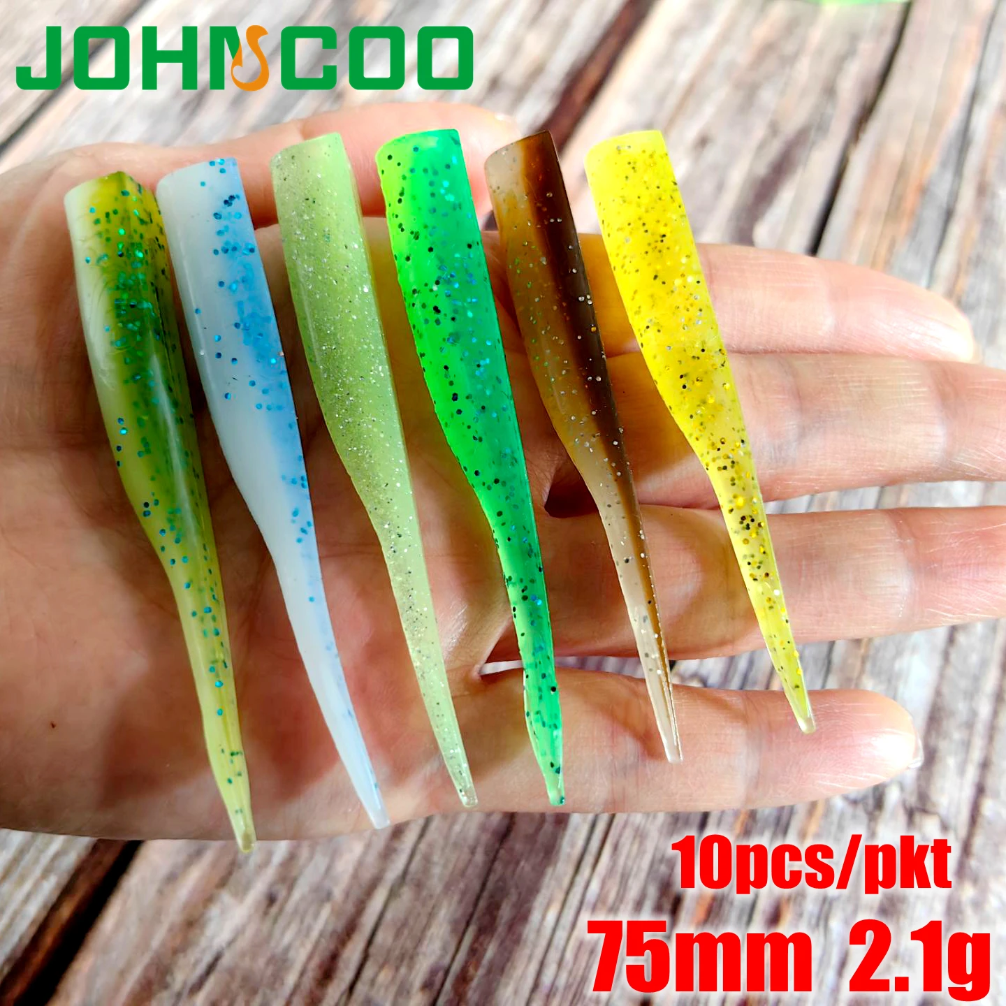 10 uds/pkt cebo de natación señuelo de pesca suave 7,5mm 2,1g anzuelo con cabeza de anzuelo Minnow pescado blando para lubina Pike perca Chub - imagen 2