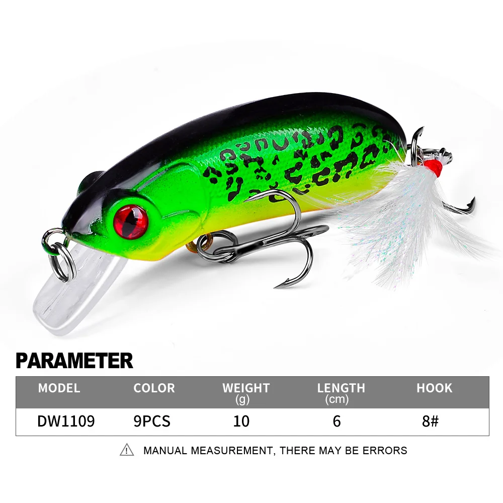 Señuelo de pesca de manivela Topwater, 1 piezas, 10g, 6cm, cebo duro Artificial, Swimbait, Japón, Minnow, Crankbait, aparejos de pesca para Lucio - imagen 2
